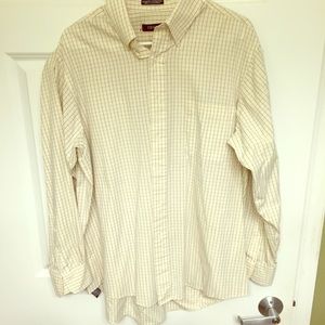 Yellow w/ Navy Accent Button Up -L